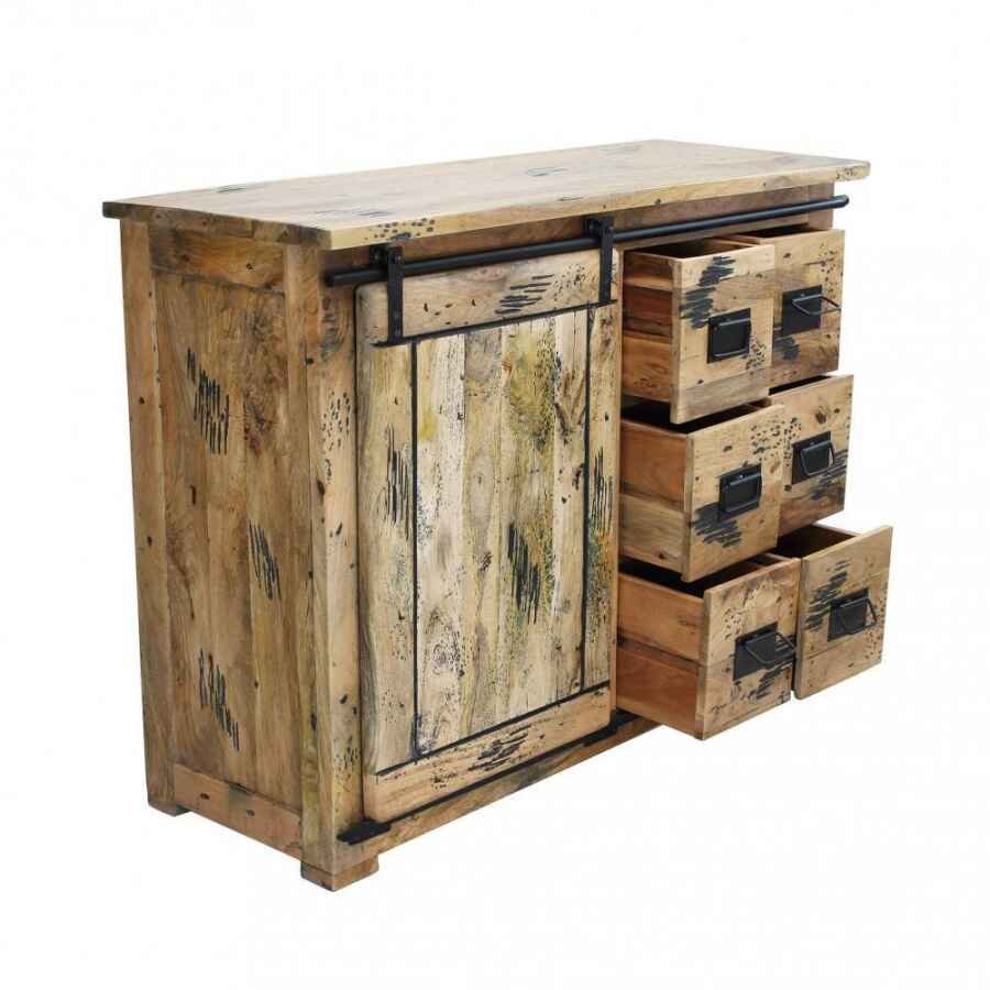 Madia per soggiorno Industrial in Legno cm 120x45x90 – RICK