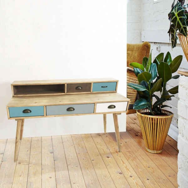 Scrivania multicolor in Legno cm 120x50x79 – WARREN
