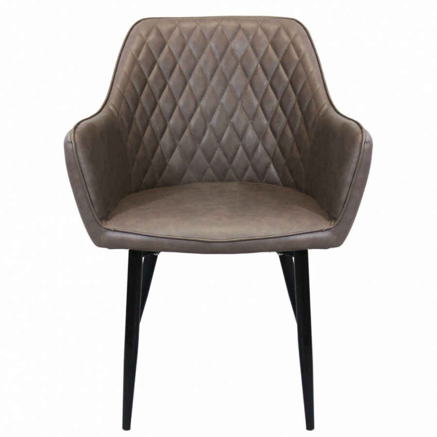 Poltrona per Sala da Pranzo in Ecopelle,Metallo cm 48x62x83 – ROBIN