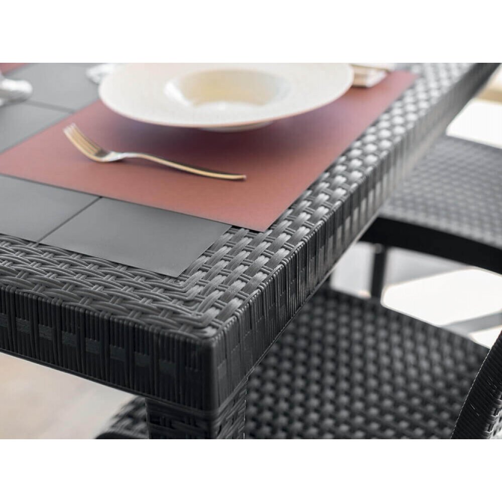 Tavolo da Giardino Quadrato in wicker cm 80×80 – WADE