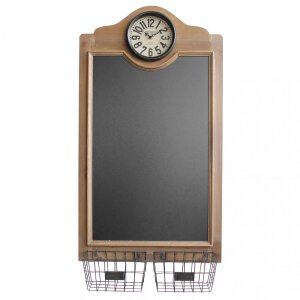 Lavagnetta con orologio in Legno cm 141×14,3×92,5 – TYE