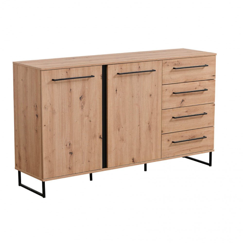 credenza con 2 ante e 4 cassetti cm 159 x 42 x 92,5 h – ZENWOOD
