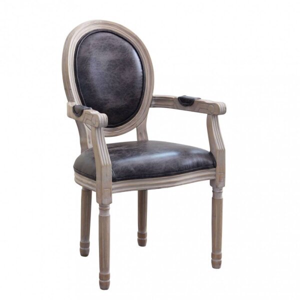 Sedia vintage in ecopelle in Ecopelle cm 46x55x96 – CASIMIR