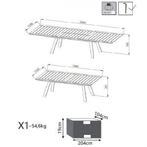 Tavolo da Giardino Allungabile 200-300×110 – WARD