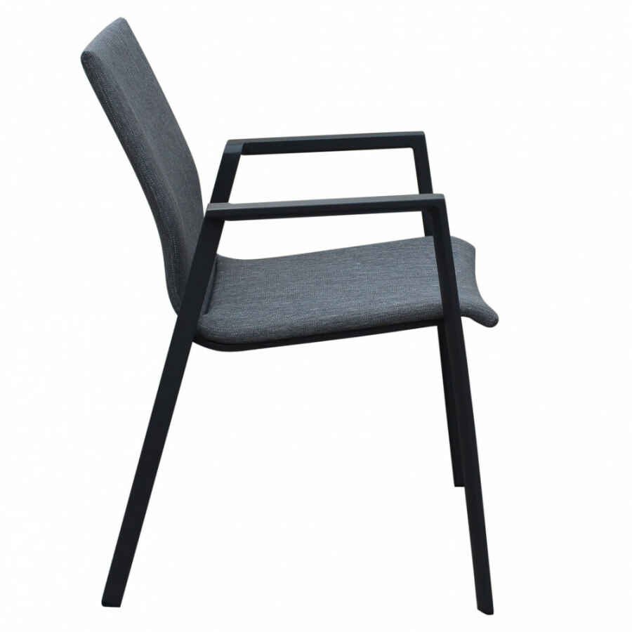Poltrona da Giardino seduta imbottita in Alluminio,Textilene cm 56x61x84 – TOD