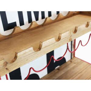 Mobile con portabottiglie in Legno,Metallo cm 80,5x37x152,5 – RODOLPH