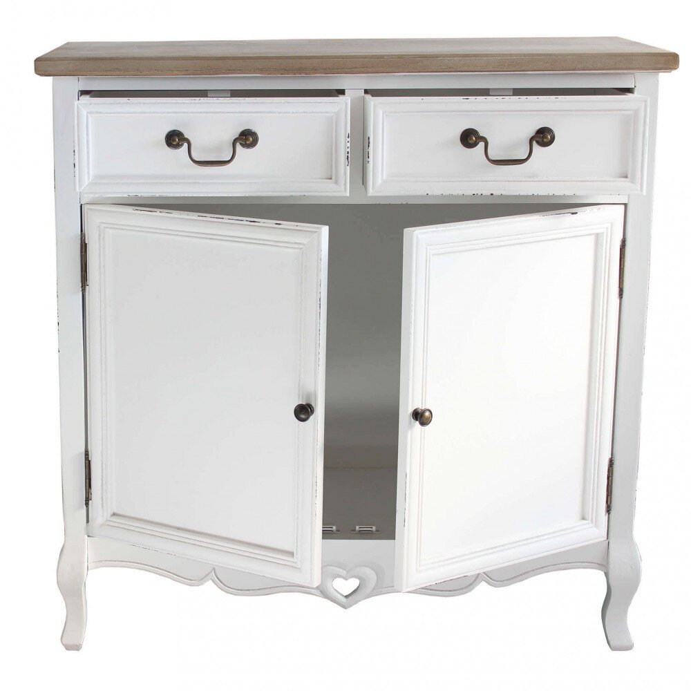 Credenza 2 ante 2 cassetti shabby chic in Legno cm 86x37x85 – JAROD