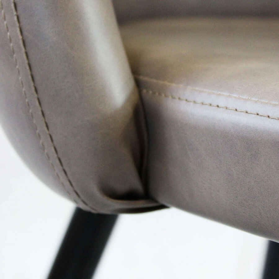 Poltrona per Sala da Pranzo in Ecopelle,Metallo cm 44x47x78 – POO