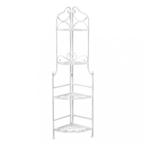 Scaffale 4 piani stile provenzale verniciato in Acciaio cm 49x35x154 – REGGY