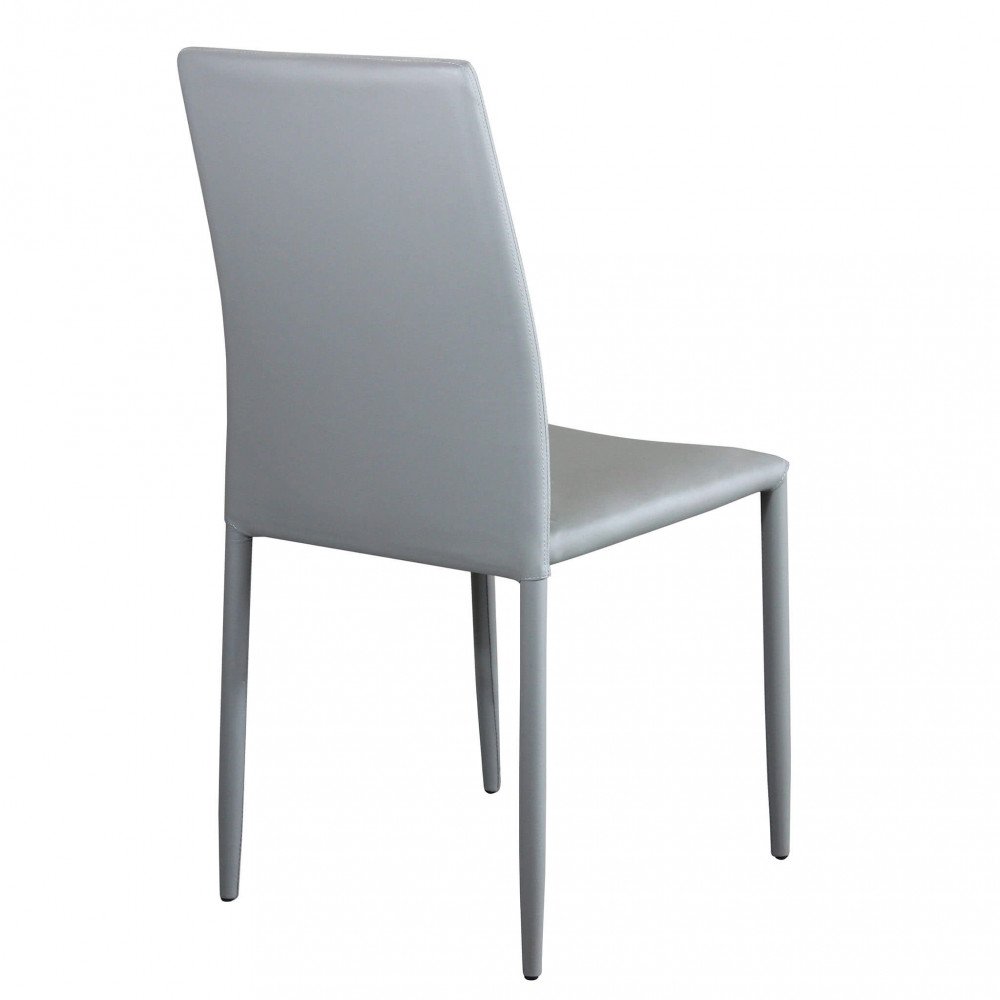 Sedia da Pranzo Moderna in Ecopelle,Acciaio cm 41x43x90 – RACHEL