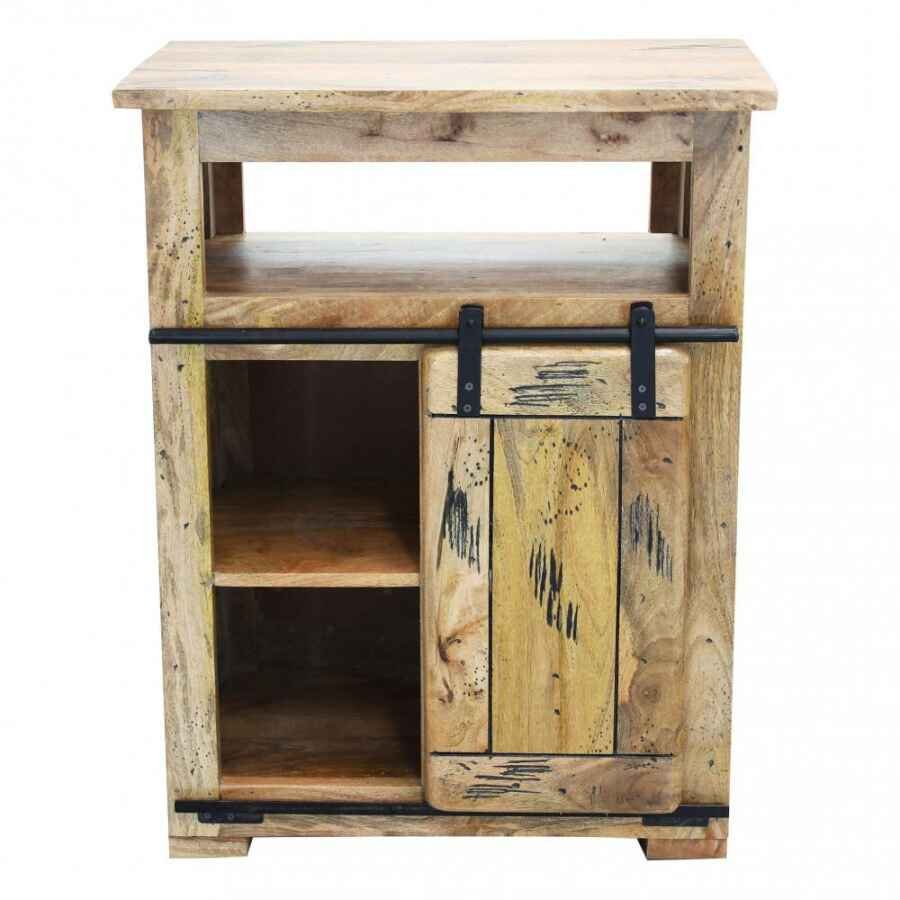 Mobiletto per soggiorno Industrial in Legno cm 70x45x90 – RICK
