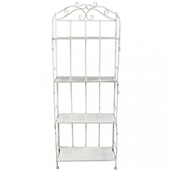 Scaffale 4 ripiani stile provenzale verniciato in Acciaio cm 60x32x160 – IRA