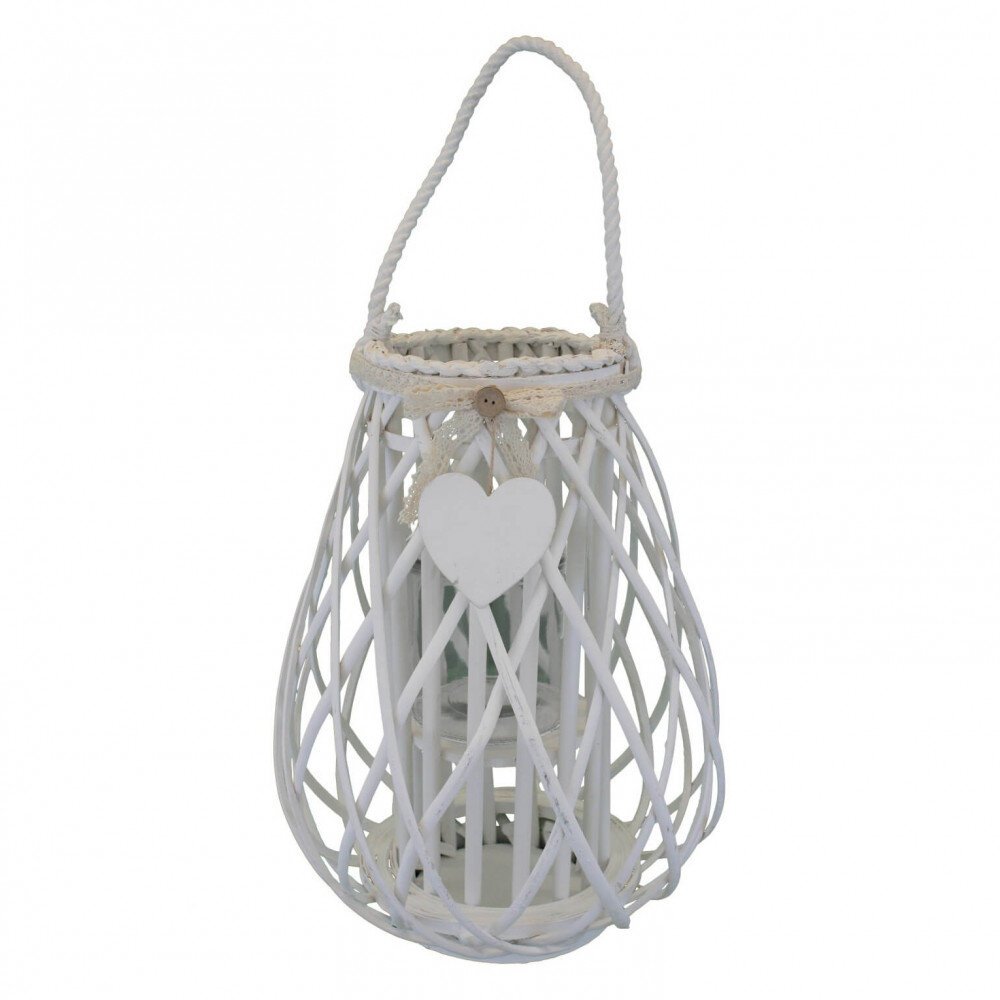 Lanterna in Vimini Rotonda in Vimini,Vetro cm 33x33x46 – TREV
