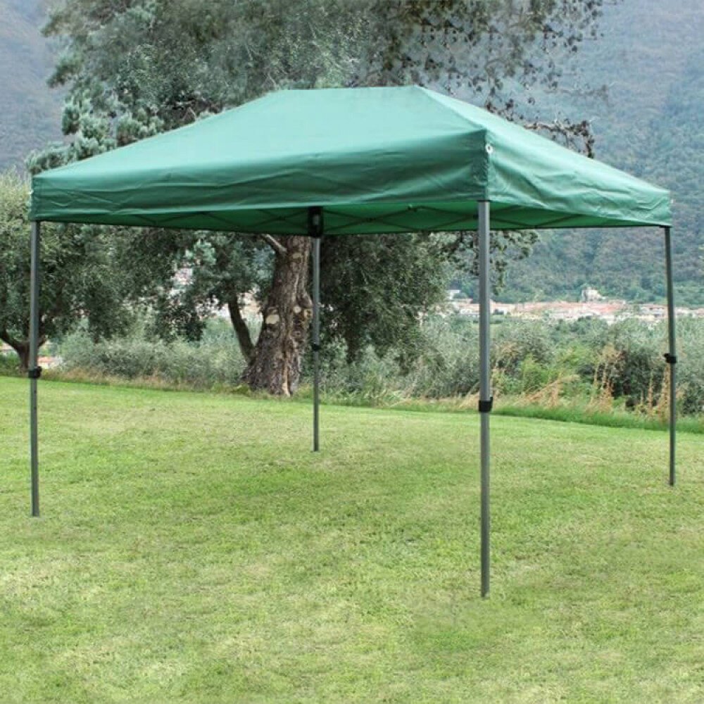 Gazebo Pieghevole con sacca protettiva 3×4,5 in acciaio,poliestere – BRENDON