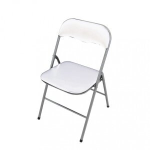 Sedia Pieghevole Salvaspazio in Acciaio,PVC cm 44x45x79 – SLIM