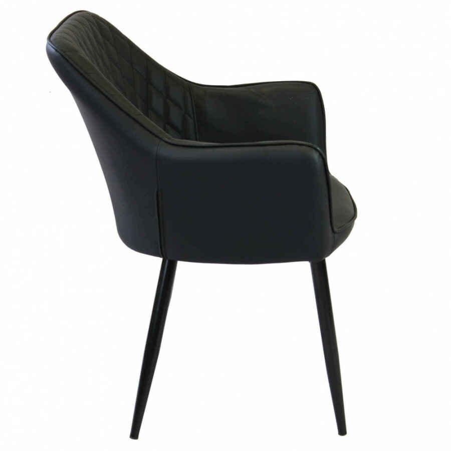 Poltrona per Sala da Pranzo in Ecopelle,Metallo cm 48x62x83 – ROBIN