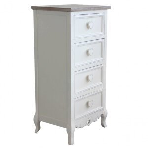 Cassettiera 4 cassetti in Legno cm 44x34x90 – CHAUNCEY