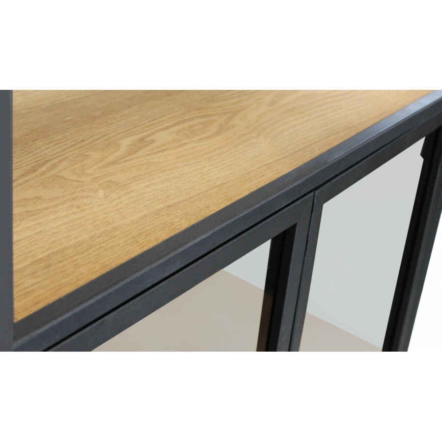 Libreria Industrial in Acciaio,Legno cm 68x39x183 – WINSTON