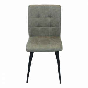 Sedia per Sala da Pranzo in Ecopelle,Metallo cm 40x41x89 – ELEONORE