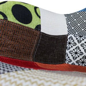 Poltrona dondolo Svandinava Patchwork in Legno,Acciaio,Tessuto cm 62,5x62x73,5 – WARWICK