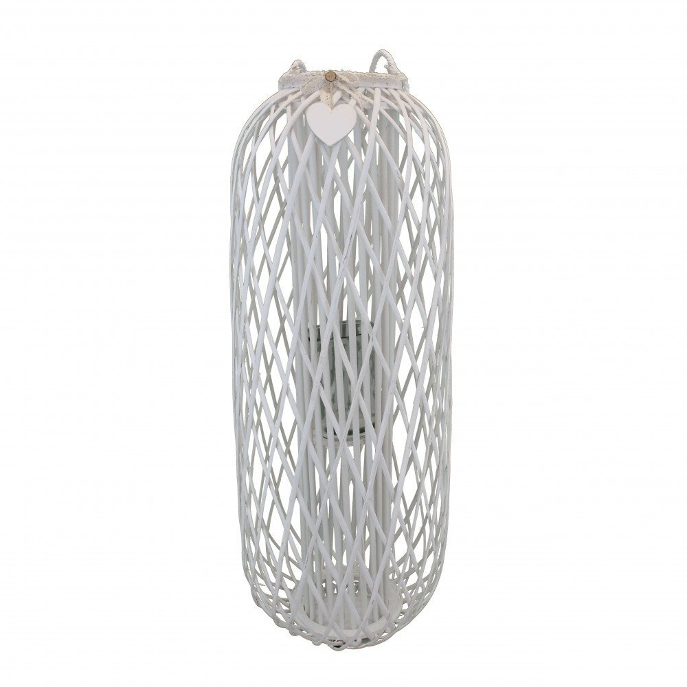 Lanterna in Vimini Rotonda in Vimini,Vetro cm 44x44x115 – BRAD