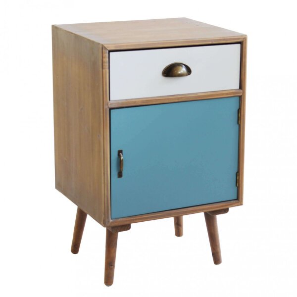 Mobiletto 1 anta 1 cassetto in Legno cm 40×36,5×46 – LUCAS