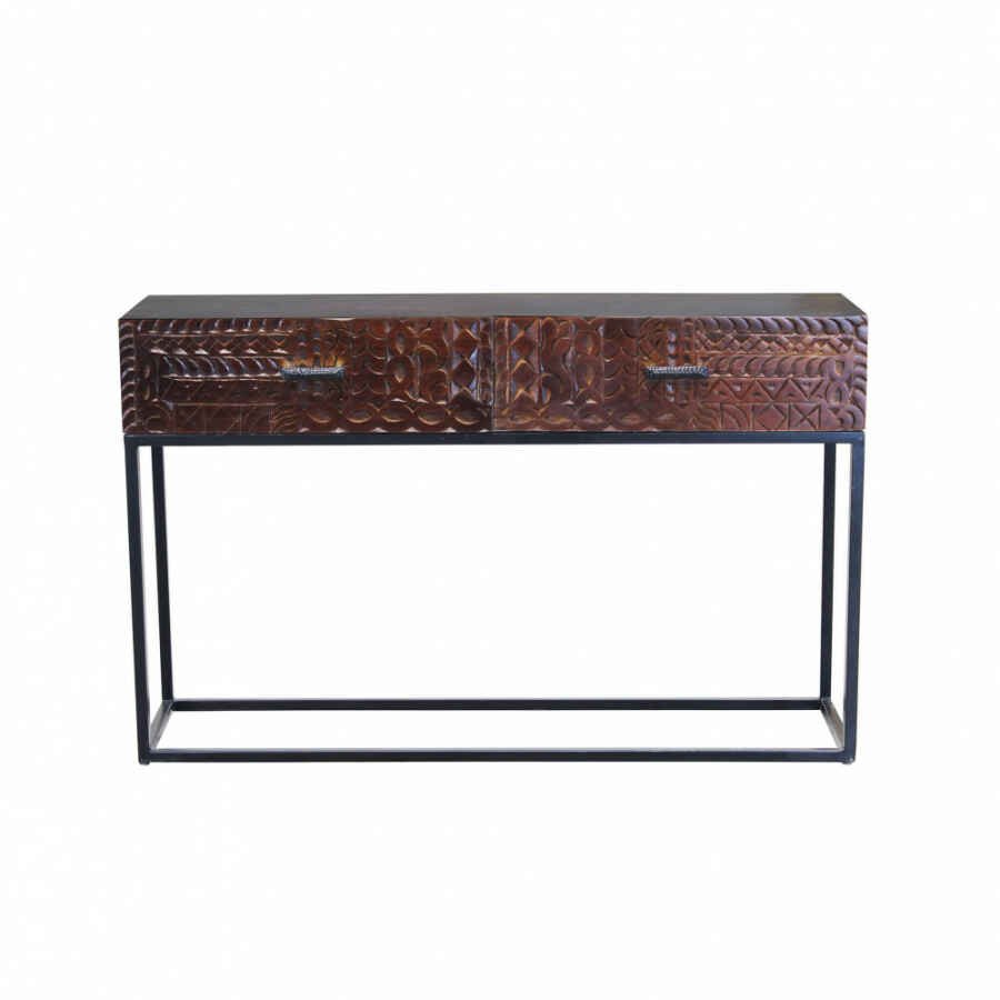 Consolle per Ingresso con decoro in Legno,Metallo cm 120x30x76 – WILBUR