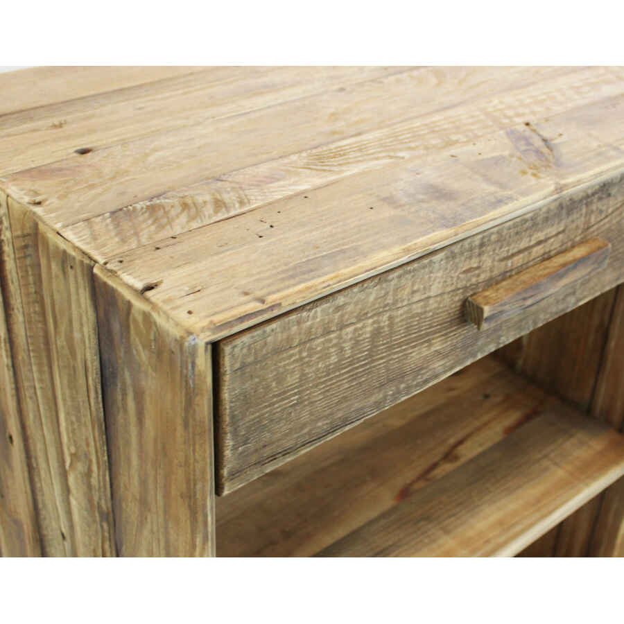 Comodino in Pino riciclato cm 60x40x85 – PINE