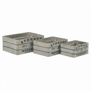 Set di 3 cassette in Legno cm 35x25x15 – TOBIN