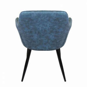 Poltrona per Sala da Pranzo in Ecopelle,Metallo cm 48x62x83 – ROBIN