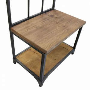 Appendiabiti con panca in Acciaio,Legno cm 63,5x41x191 – ERLE