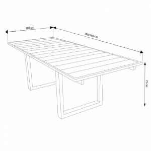 Tavolo in Teak Allungabile 180-260 x 100 – LANFORD