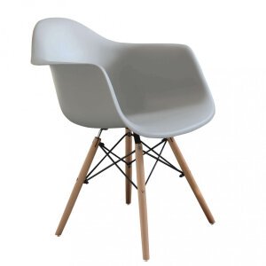 Poltrona Scandinava Moderna in Legno,Acciaio,Plastica cm 62,5x62x81 – NOAH