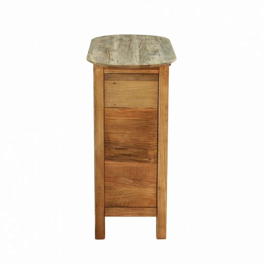 Comodino con cassettto e un anta in Pino riciclato cm 75x35x76 – WARNER