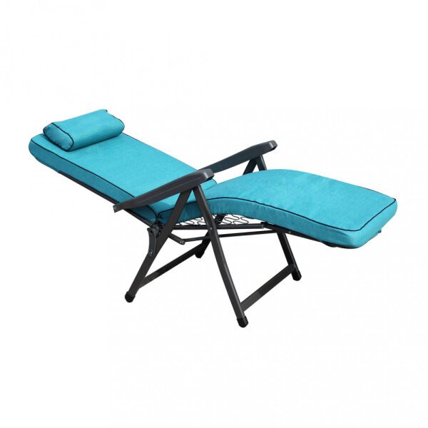 Poltrona Sdraio relax reclinabile in Tessuto,Acciaio cm 155x60x60 – MORTY