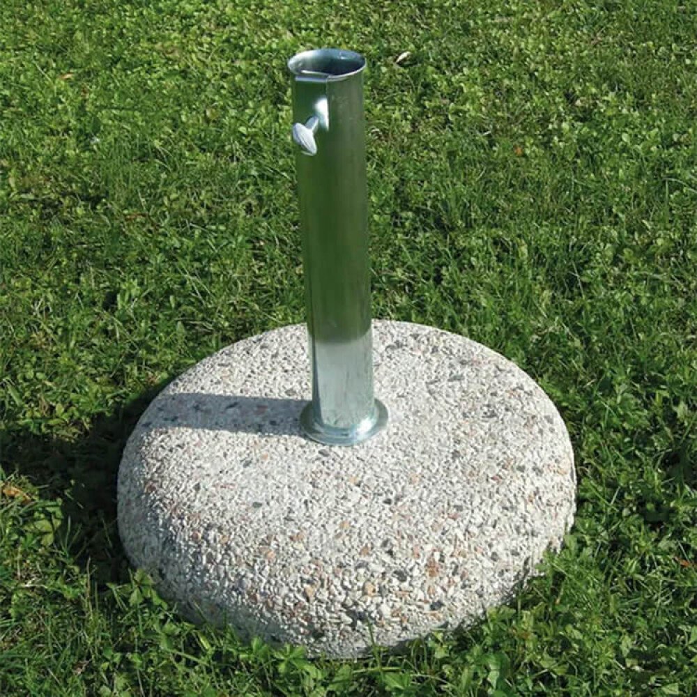 Base ombrellone palo centrale kg 55 con tubo diametro 58 mm in acciaio,cemento – BASE