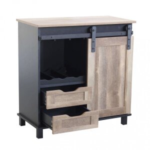 Madia per soggiorno Industrial in Legno,Acciaio cm 80x40x82 – TREY