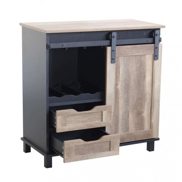 Madia per soggiorno Industrial in Legno,Acciaio cm 80x40x82 – TREY