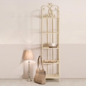 Scaffale 5 piani stile provenzale verniciato in Acciaio cm 32x22x165 – ULYSSES