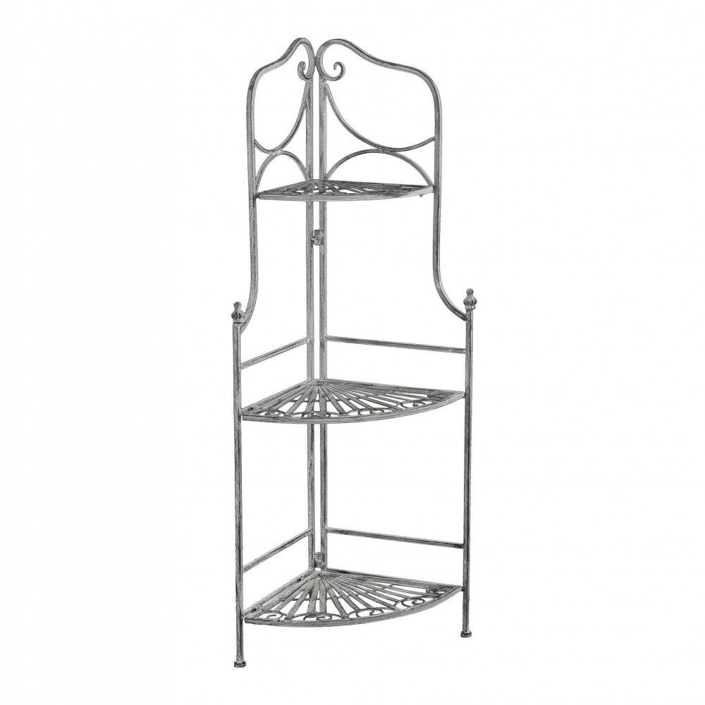 Eatagere 3 piani bianco ossidato in Acciaio cm 49x35x115 – NARDI