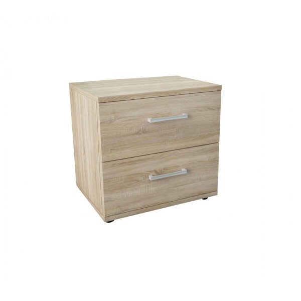 Comodino 2 cassetti Moderno in Truciolare cm 44,4x33x40 – SPIKE