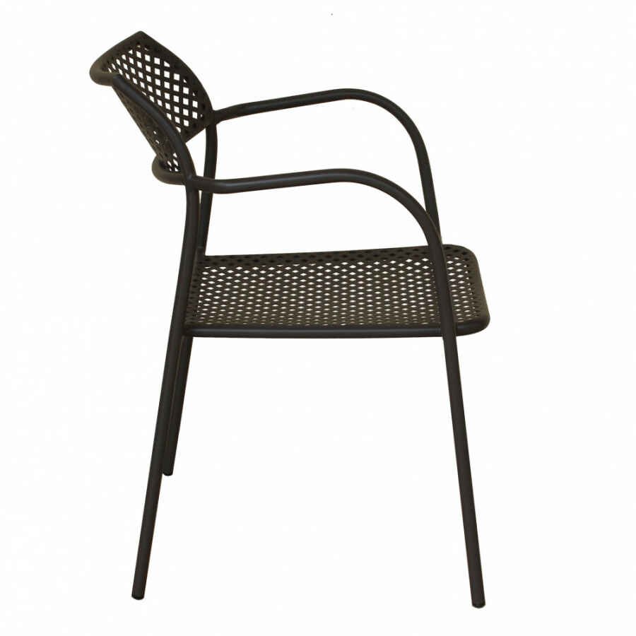 Poltrona da Giardino Impilabile in Acciaio cm 56x56x78 – MATHEW