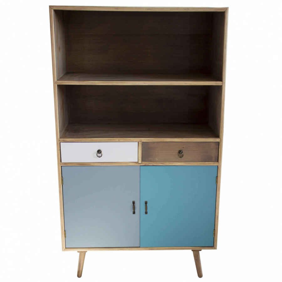 Mobiletto con 2 cassetti e un anta in Legno,MDF cm 80x35x140 – THORBURN