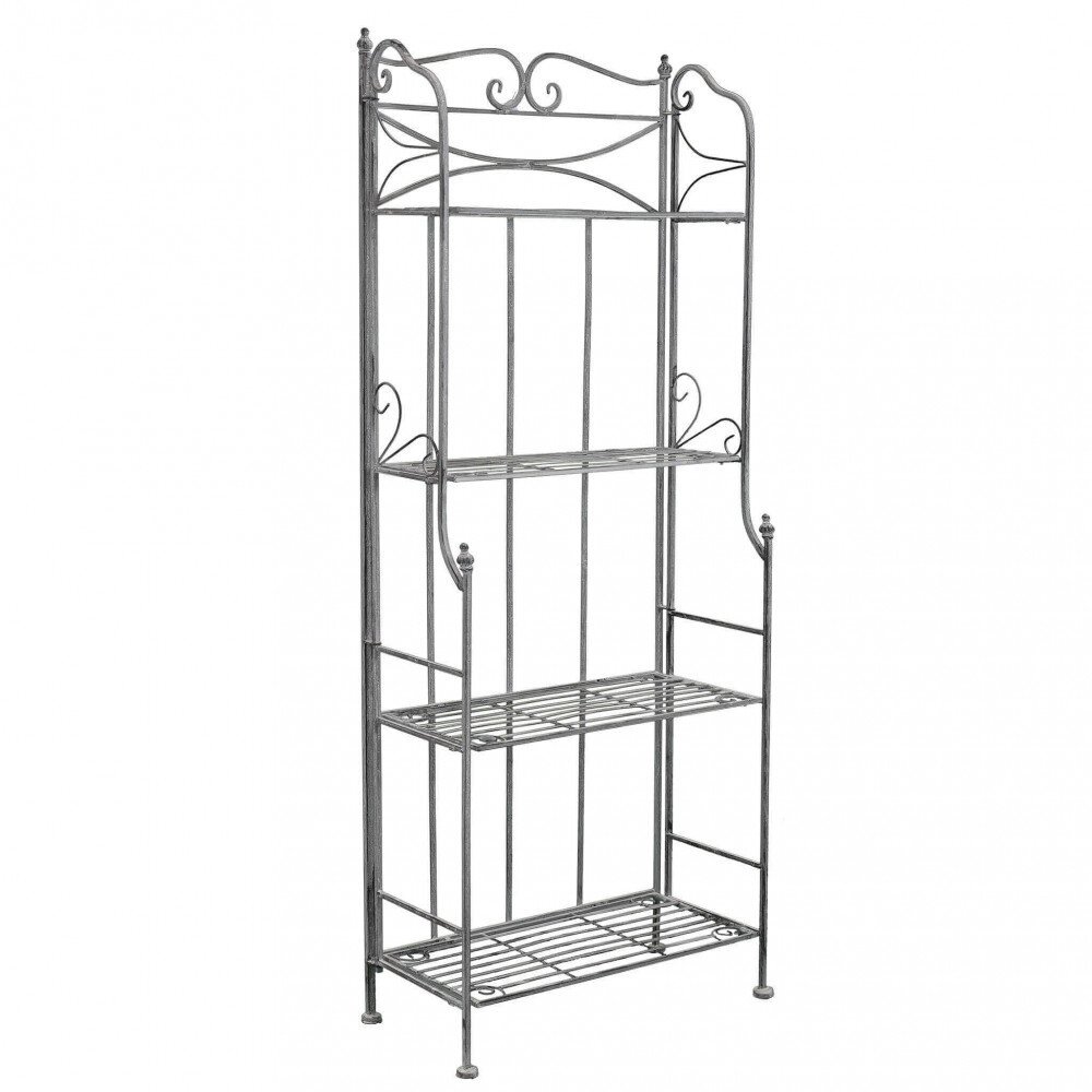 Eatagere 4 piani bianco ossidato in Acciaio cm 61x32x156 – NARDI