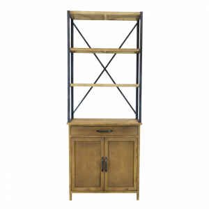Libreria Industrial in Legno,Metallo cm 73,5×37,5×186 – TERRENCE