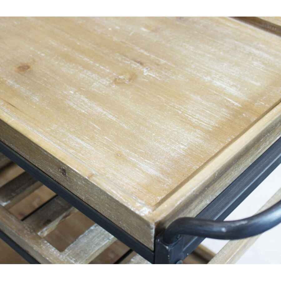 Carrello Portavivande con ruote in Metallo,Legno cm 88x43x77 – HERBIE