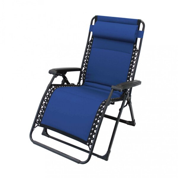 Sdraio Pieghevole xl in Oxford,Acciaio cm 97x78x115 – ZERO GRAVITY