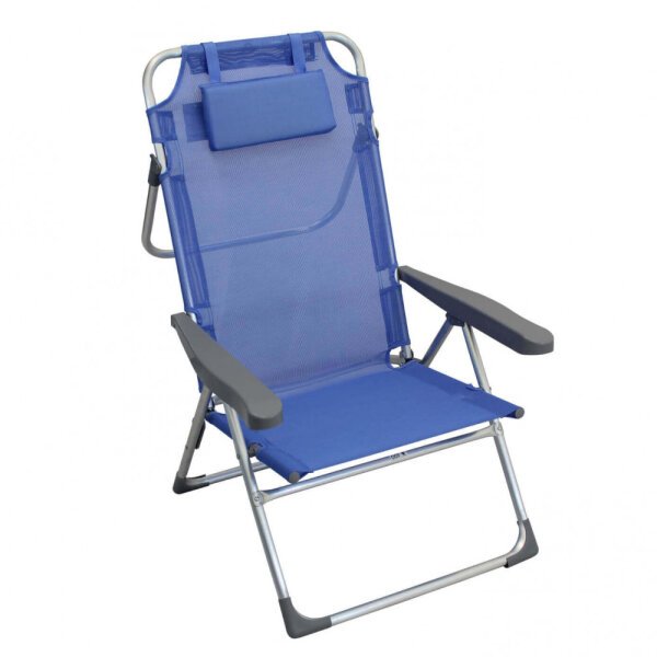 Spiaggina mare prendisole Pieghevole con cuscino in Acciaio,Textilene cm 67x66x99 – DENNIS