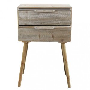 Mobiletto con 2 cassetti Industrial in Legno cm 50x37x80 – ROLY
