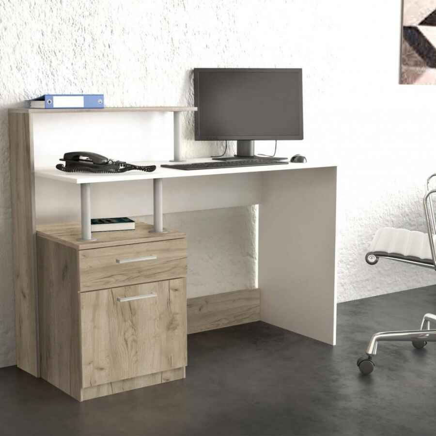 Scrivania Moderna effetto Legno in Truciolare cm 121,5x52x95 – GIB